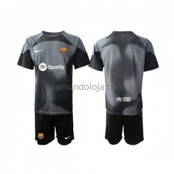 Camisola FC Barcelona Guarda-redes Criança Equipamento Segundo 2022-2023 Manga Curta